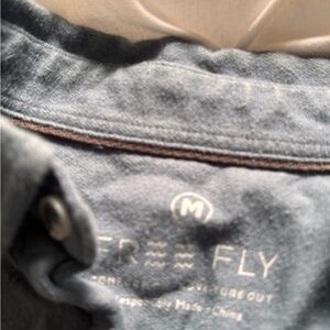 Free Fly Apparel Gray Casual Button Down Shirt